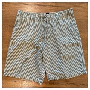 IZOD Green Oxford Stripe Saltwater Original Shorts